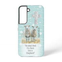 Cruce de la Biblia de Ovejas Florales Azul Girona