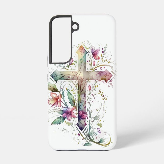 Funda Para Samsung Galaxy Crucifijo Cristiano Jesús Dios Arte Gráfico (Reverso )