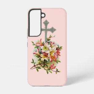 Funda Para Samsung Galaxy S22 Cruz Cristiana Floral