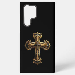 Funda Para Samsung Galaxy S22 Ultra Cruz de Cristo Dorado 2