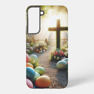 Funda Para Samsung Galaxy S22+ Cruz/Huevo de Pascua/Lilly