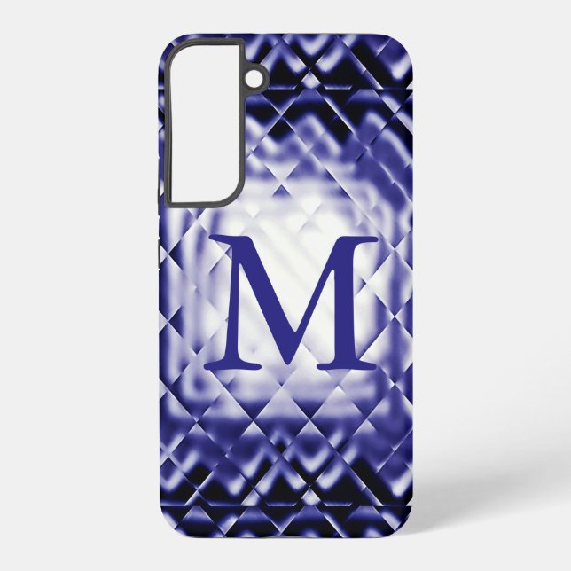 Funda Para Samsung Galaxy Cuadrado dimensional-Navy-M (Reverso )