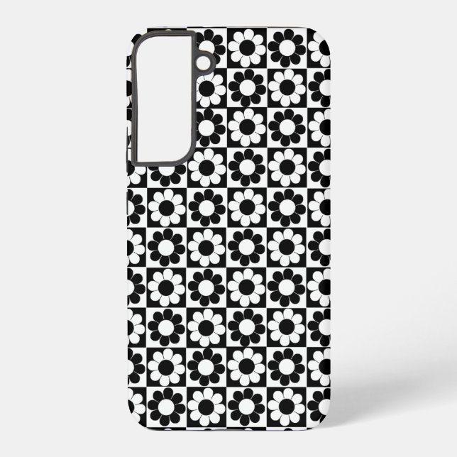 Funda Para Samsung Galaxy Cuadrados de energía de flor pop (Reverso )
