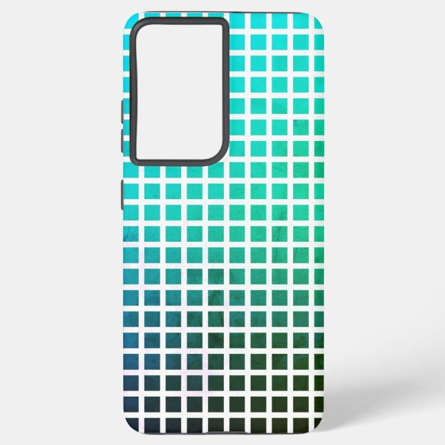 Funda Para Samsung Galaxy Cuadrícula de píxeles de degradado (Reverso )