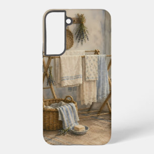 Funda Para Samsung Galaxy S22+ Cuarto de Lavandería de la Cabaña del Día Lluvioso