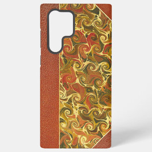 Funda Para Samsung Galaxy S22 Ultra Cubierta de libro antiguo con patrón de espiral or