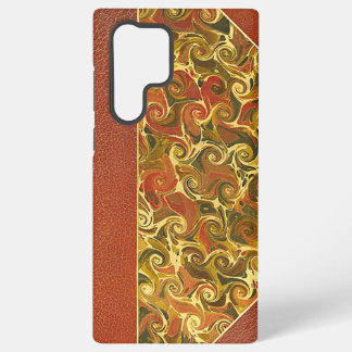 Funda Para Samsung Galaxy S22 Ultra Cubierta de libro antiguo con patrón de remolino o