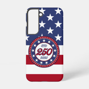 Funda Para Samsung Galaxy S22 Cumpleaños 250 de América con bandera de EE. UU.