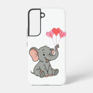 Funda Para Samsung Galaxy S22 Cumpleaños de San Valentín de elefante lindo