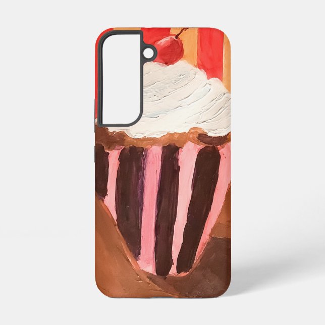 Funda Para Samsung Galaxy Cupcake con glaseado de vainilla (Reverso )