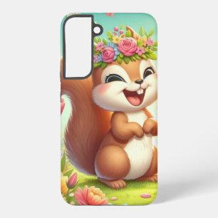 Funda Para Samsung Galaxy S22+ Cura, ardilla de primavera feliz