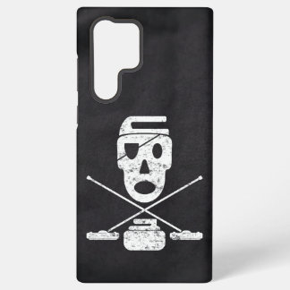 Funda Para Samsung Galaxy S22 Ultra Curling Skull & Brooms Jolly Roger