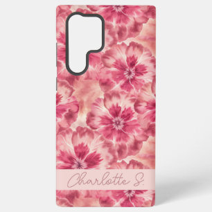 Funda Para Samsung Galaxy S22 Ultra Custom Pink Floral Coquette
