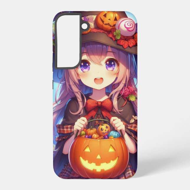 Funda Para Samsung Galaxy Cute Anime Halloween Witch (Reverso )