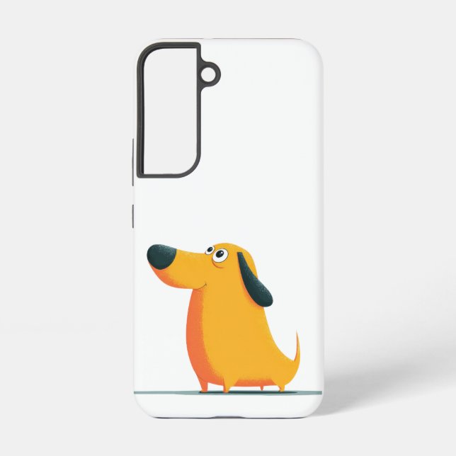 Funda Para Samsung Galaxy Cute Cartoon Dachshund Illustration – Funny Sausag (Reverso )