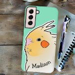 Funda Para Samsung Galaxy S22  Cute Cockatiel Mascota Pájaro Doodle Parrot Mar Ve<br><div class="desc">Este adorable estuche de teléfono con un doodle de Cockatiel puede ser personalizado con cualquier nombre para hacer un dulce regalo para el dueño del pájaro mascota. Funda corazones y muestra tu pasión por los birbs; el tiel blanco y amarillo en un estilo de arte pop es divertido y de...</div>