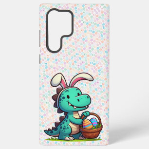 Funda Para Samsung Galaxy S22 Ultra Cute, dinosaurio conejito de Pascua