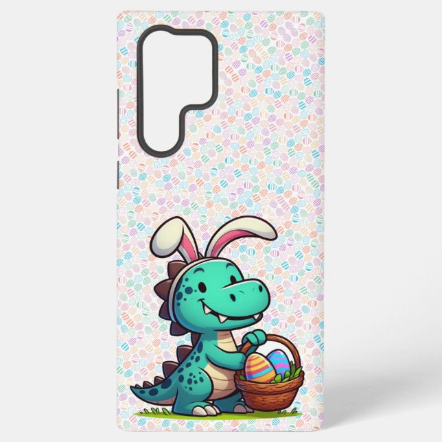 Funda Para Samsung Galaxy Cute, dinosaurio conejito de Pascua (Reverso )