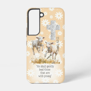Funda Para Samsung Galaxy S22 Cute Peach Pastel Floral Lambres cruzados Cristian