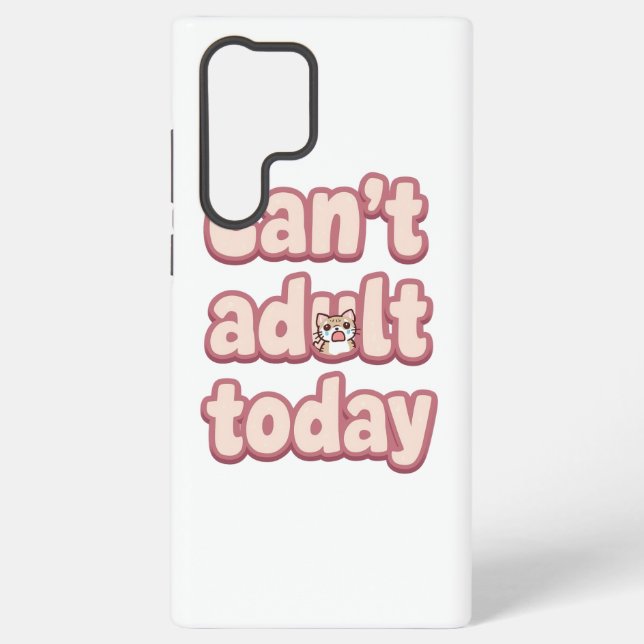 Funda Para Samsung Galaxy Cute Pink Graphic with Peeking Cat (Reverso )