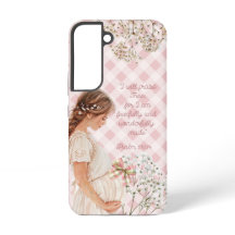 Cute Plaid Floral Bow Madre Religiosa Embarazada