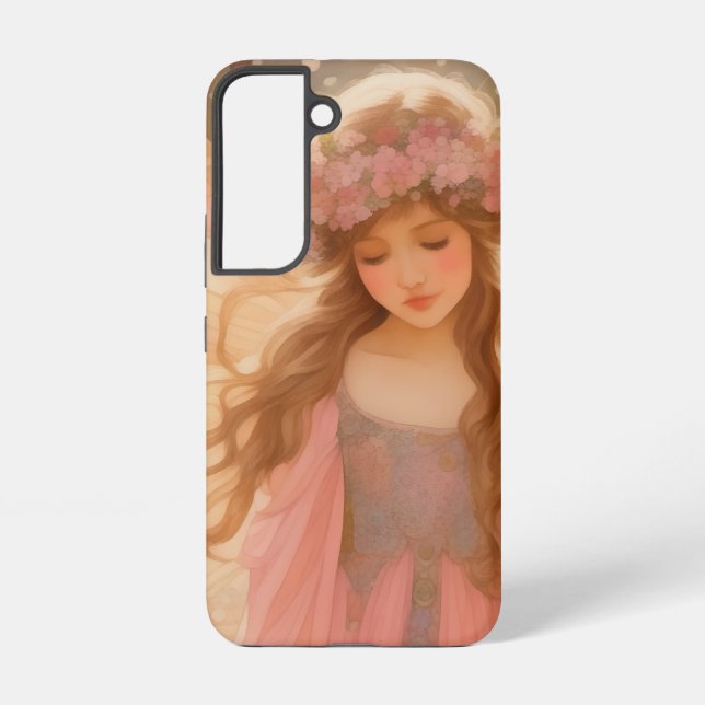 Funda Para Samsung Galaxy Cute rosa pintura de fantasía (Reverso )