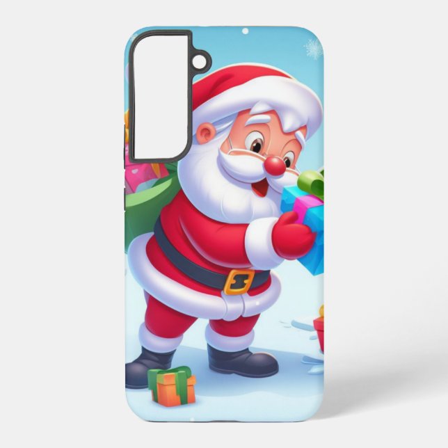 Funda Para Samsung Galaxy Cute Santa y Snowman (Reverso )