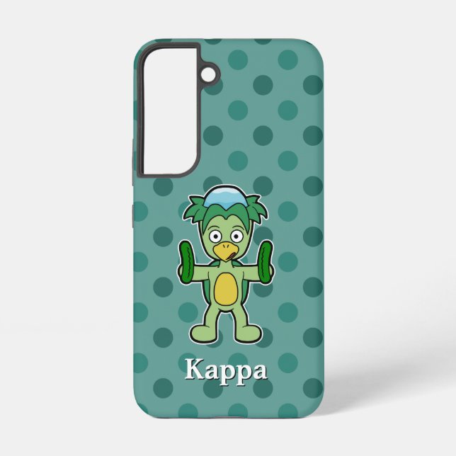Funda Para Samsung Galaxy Cute Yokai Kappa con pepinos (Reverso )