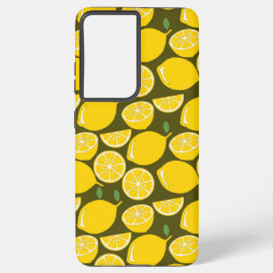 Funda Para Samsung Galaxy S21 Ultra Cuto de diversión moderno amarillo limón