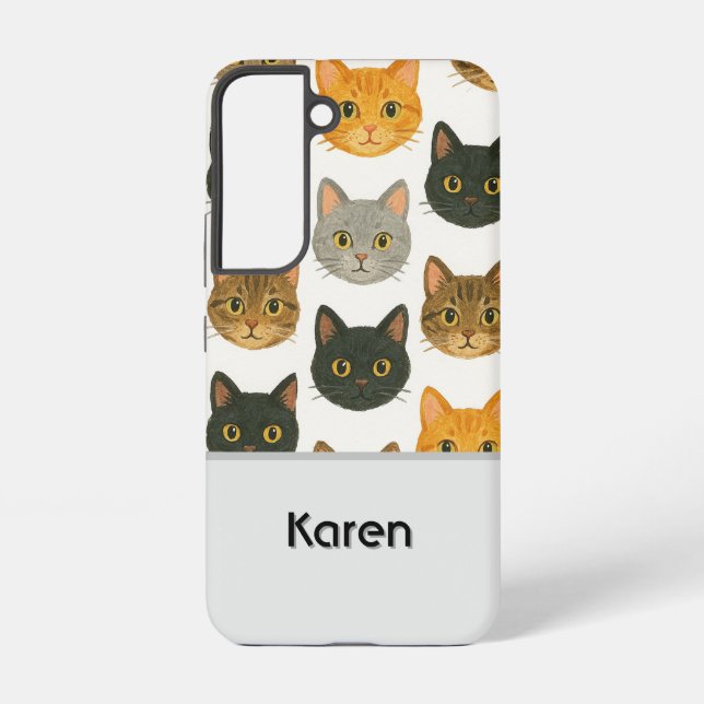Funda Para Samsung Galaxy Cuto gato personalizado (Reverso )