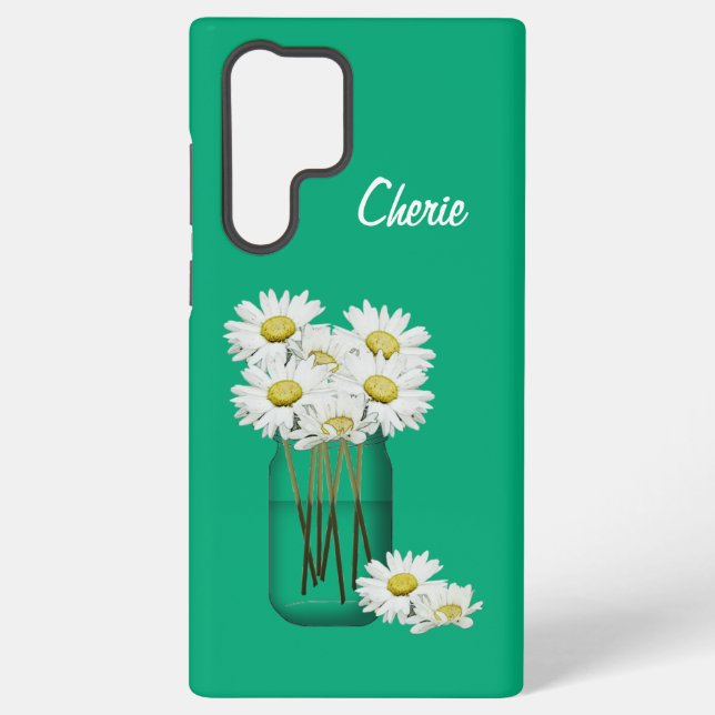 Funda Para Samsung Galaxy Daisy Mason Jar (Reverso )