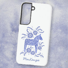 Funda Para Samsung Galaxy S22 Dala sueca Horse Blue White