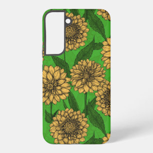 Funda Para Samsung Galaxy S22+ Dalias en amarillo y verde