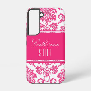 Funda Para Samsung Galaxy S22 Damasco rosa personalizado