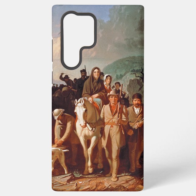 Funda Para Samsung Galaxy Daniel Boone escoltando colonos (Reverso )