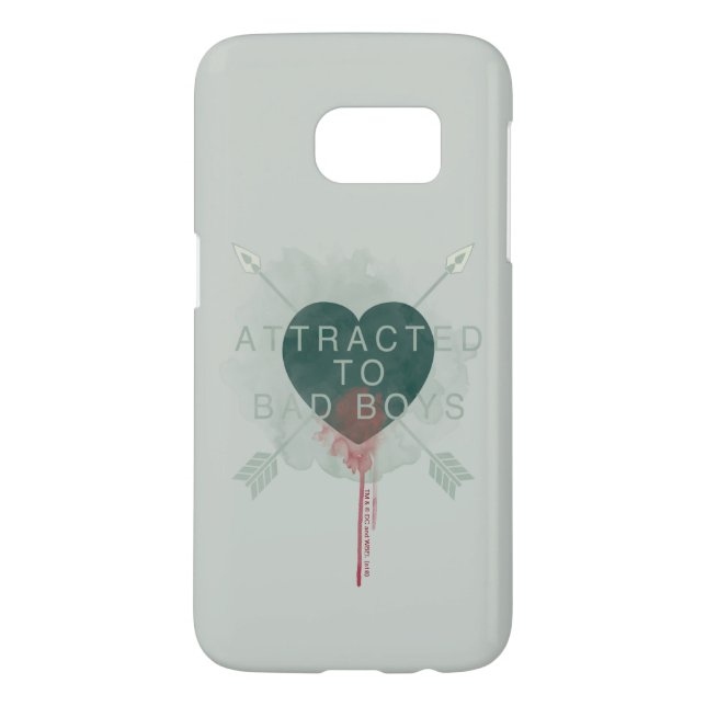 Funda Para Samsung Galaxy De Case-Mate Arrow | "Attracted To Bad Boys" Pierced Heart (Atrás)
