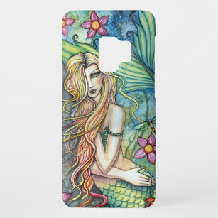 Funda De Case-Mate Para Samsung Galaxy S9 Arte colorido verde de la fantasía de la sirena