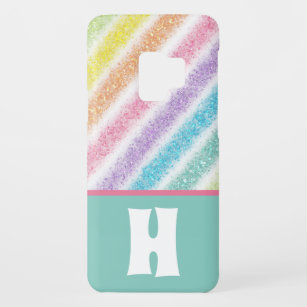 Funda De Case-Mate Para Samsung Galaxy S9 Bloque de color del Purpurina de arcoiris Pastel