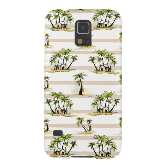 Funda Para Samsung Galaxy De Case-Mate Cabaña y palmas tropicales (Atrás)