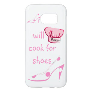 Funda Para Samsung Galaxy S7 Cocinará para los zapatos rosa y blanco