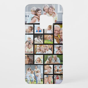 Funda De Case-Mate Para Samsung Galaxy S9 collage de fotos 18 Fotos Color Personalizado Negr