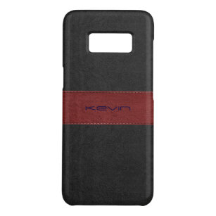 Funda De Case-Mate Para Samsung Galaxy S8 Cuero de color negro y rojo