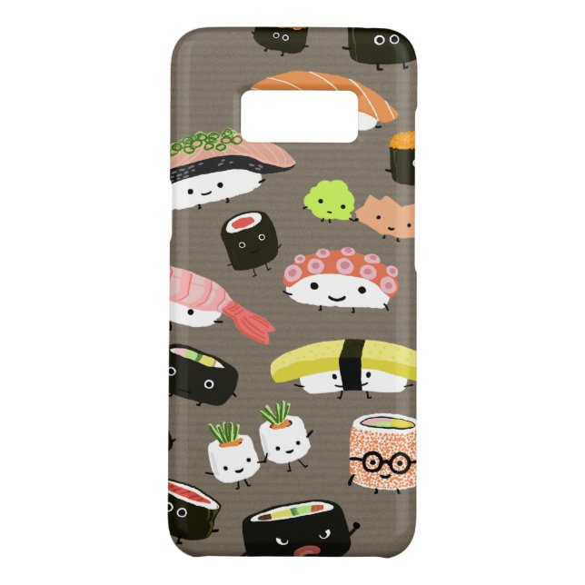 Funda Para Samsung Galaxy De Case-Mate Divertidos personajes de sushi de Kawaii (Reverso)