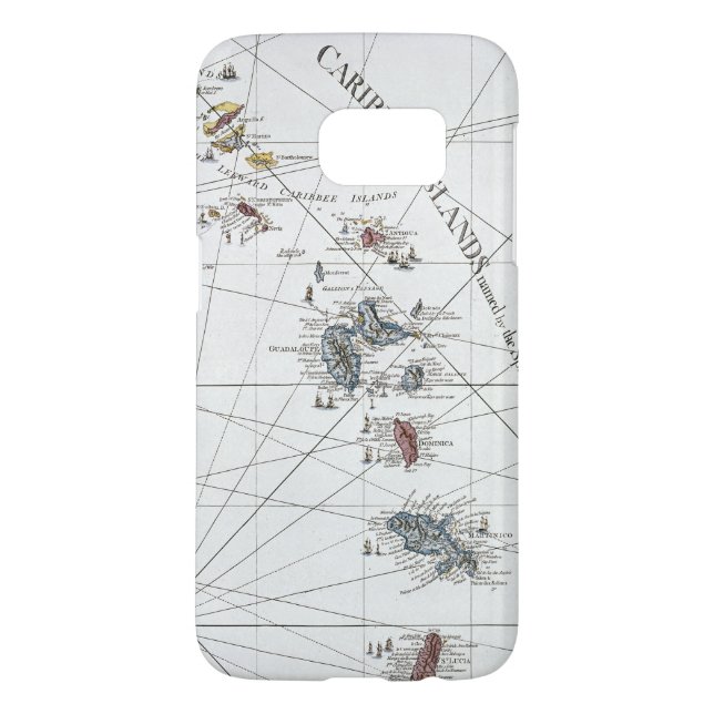 FUNDA PARA SAMSUNG GALAXY DE Case-Mate EL CARIBE: MAPA, 1775 (Atrás)