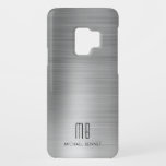 Funda De Case-Mate Para Samsung Galaxy S9 Elegante Monograma Faux Silver Gray Metallic<br><div class="desc">Elegante Monograma Faux Plata Gris Metálico Funda-Mate Samsung Galaxy S9 Funda</div>