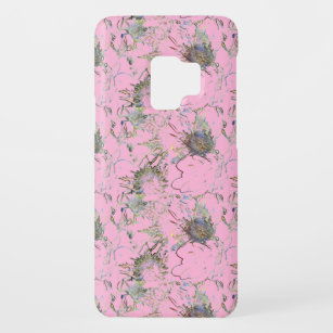 Funda De Case-Mate Para Samsung Galaxy S9 Estampado de flores retro en rosa