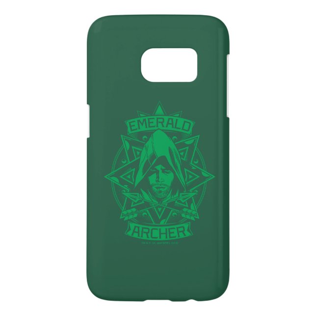 Funda Para Samsung Galaxy De Case-Mate Flecha | Gráfico de Arquero Esmeralda (Atrás)