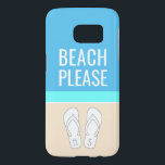 Funda Para Samsung Galaxy S7 Flip Flops monogramado en una playa moderna de are<br><div class="desc">Playa, Por Favor. Proteja su teléfono móvil con estilo con este moderno tema minimalista de la playa Galaxy S7 Funda. El diseño de la cubierta incluye roscas monogramadas personalizadas con sus iniciales y un diseño sencillo de bloques de color de inspiración costera, costera y arena. Se puede cambiar o eliminar...</div>