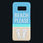 Funda De Case-Mate Para Samsung Galaxy S8 Flip Flops monogramado en una playa moderna de are<br><div class="desc">Playa, Por Favor. Proteja su teléfono móvil con estilo con este moderno tema minimalista de la playa Galaxy S8 Funda. El diseño de la cubierta incluye roscas monogramadas personalizadas con sus iniciales y un diseño sencillo de bloques de color de inspiración costera, costera y arena. Se puede cambiar o eliminar...</div>