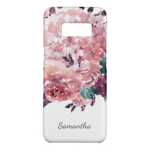 Funda De Case-Mate Para Samsung Galaxy S8 Flora de color rosa rosa de la vintage romántica